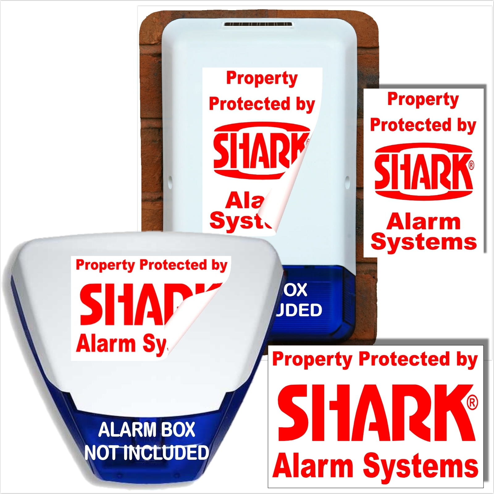 Burglar Alarm Bell Box Stickers Warning Signs Security Home Premises Business eBay
