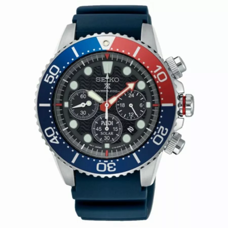 SEIKO ProspeX Solar SSC785 Chronograph Watch Diver V175 Blue