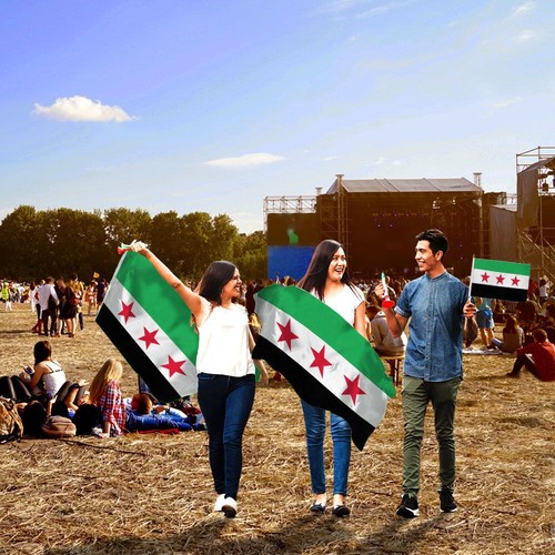 "SYRIAN REPUBLIC" flag 2x3 ft polyester banner sign Syria Middle East - Picture 4 of 8