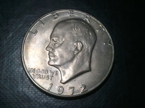 1972~D EISENHOWER DOLLAR ~ 'PEG LEG' VARIETY ~ DIVa (2D-201) ~ VERY NCIE AU - Picture 2 of 4