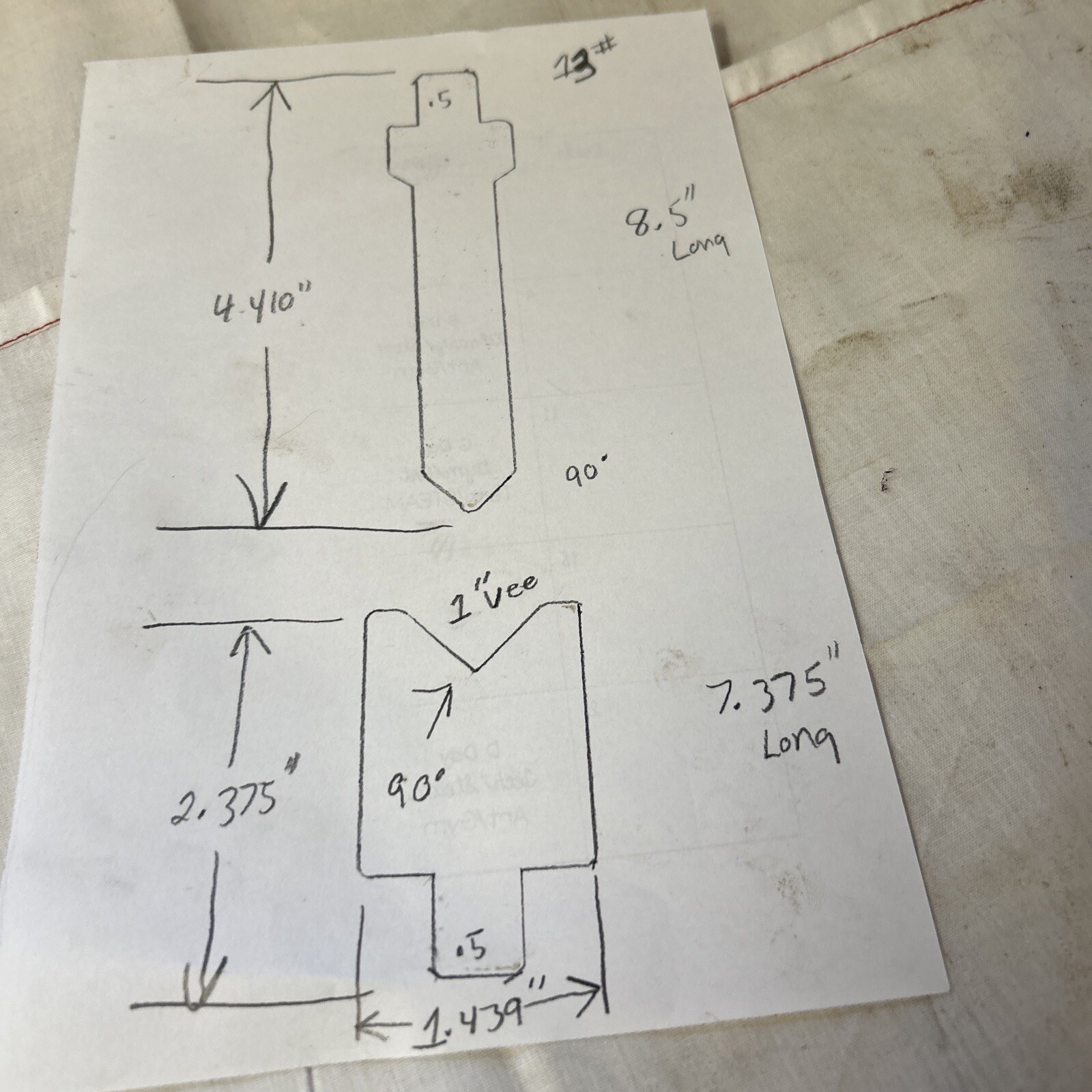 Straight Brake Press Punch And Die Set, Hobby, Blacksmith, Shop Set