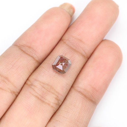 1.35 CT Natural Loose Emerald Shape Diamond 6.25 MM Brown Color Diamond LQ2125 - Picture 3 of 8