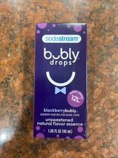 Sodastream Bubly Drops BlackBerry  Unsweetened Natural Flavor Essence NIB