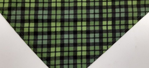 Dog Bandana, St. Patrick's Day, Green, Tartan, Plaid, M, L, S - Picture 2 of 3
