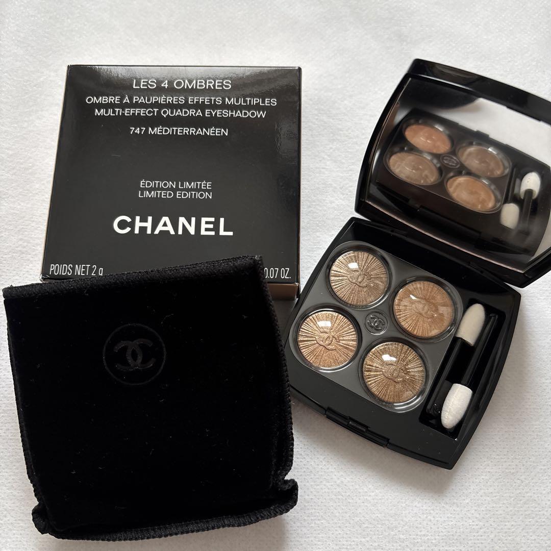 アイブロウ CHANEL LES 4 OMBRES 747 MEDITERRANEE CHANEL LES 4 OMBRES 747 MEDITERRANEEN Eye Shadow with Box | eBay