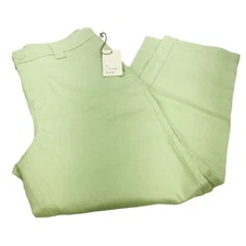 A New Day Women's Size 10 Regular High Rise Straight Leg Crop Pants Green New
