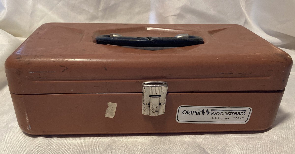 Vintage Old Pal Woodstream Metal Tool/ Fishing Tackle Box , Tackle Included  | eBay