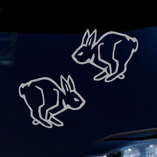 Rabbit Sticker - 2 Pack - Easter Bunny Decals - Picture 6 of 7