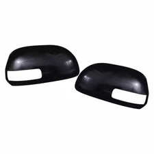2Pcs Door Side Rearview Wing Mirror Cover Cap Black For Toyota RAV4 2006-2012