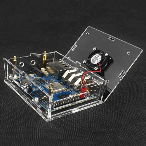 Acrylic Transparent Enclosure Case House W/ Cooling Fan For Orange Pi 5 Plus j - Afbeelding 11 van 14
