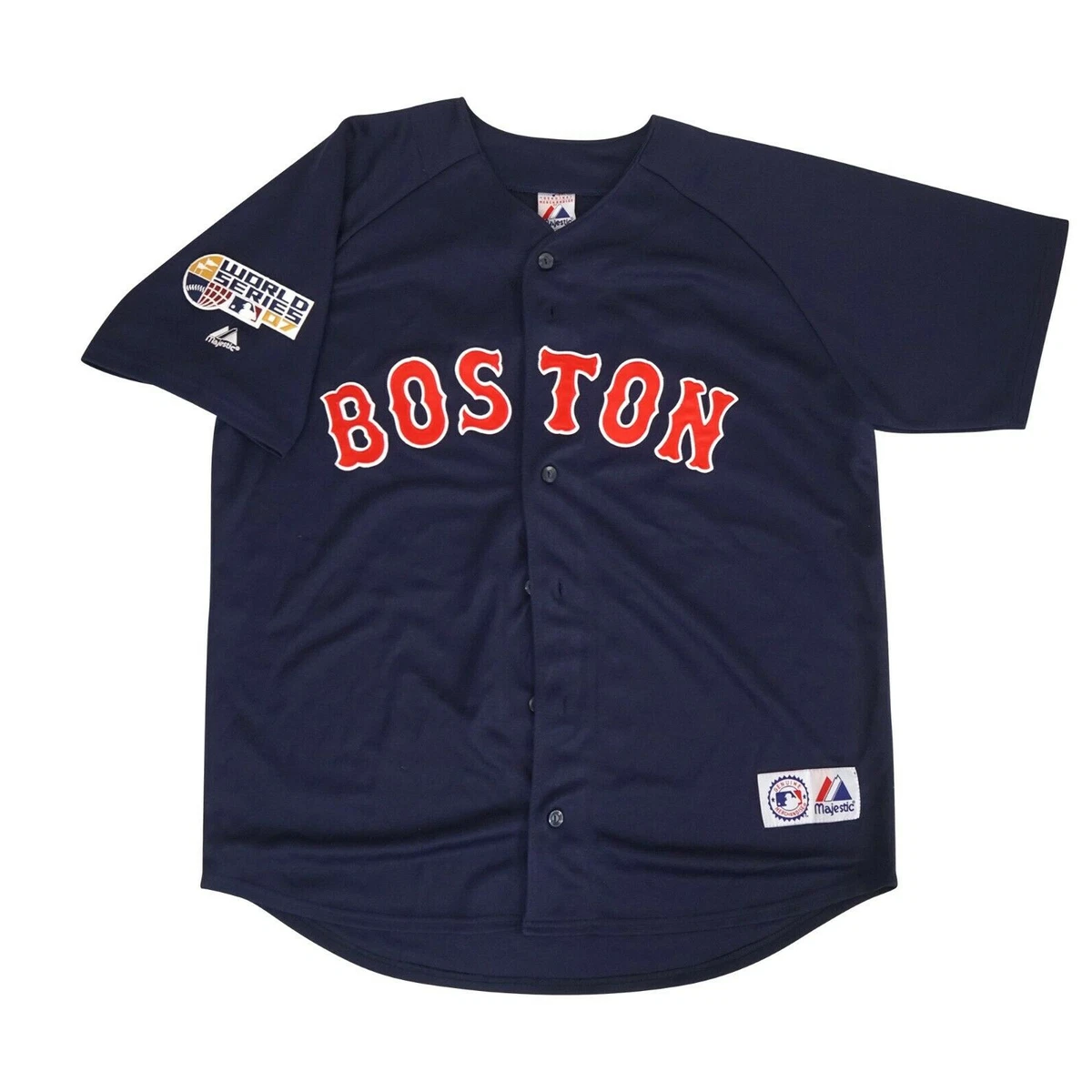 Dustin Pedroia 2007 Boston Red Sox Alt Navy World Series Jersey Men's  (S-3XL)