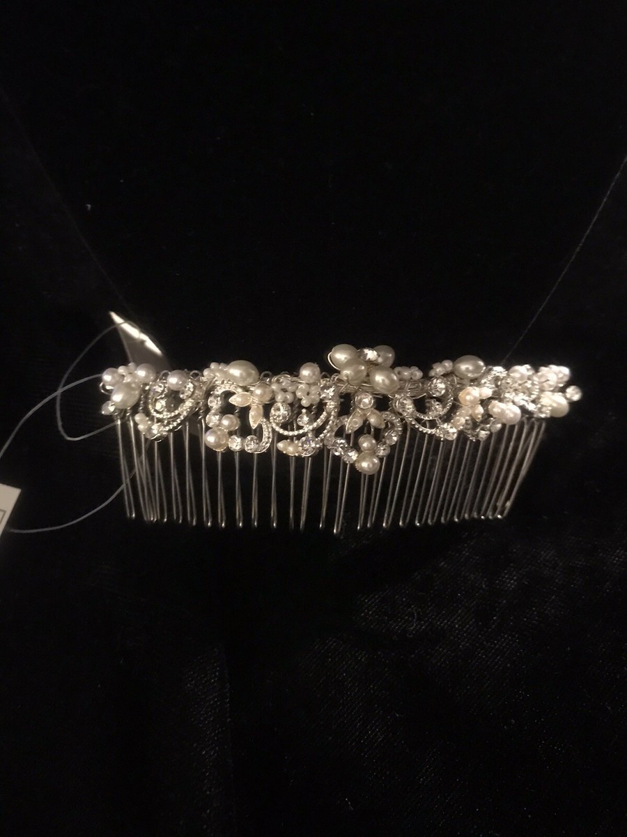 Swarovski Crystalized Headpiece Pearls Rhinestones Hair Comb  display picture 1