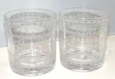 Makers Mark Holiday Edition Etched Sweater Cocktail Tumbler Glass Set of 2