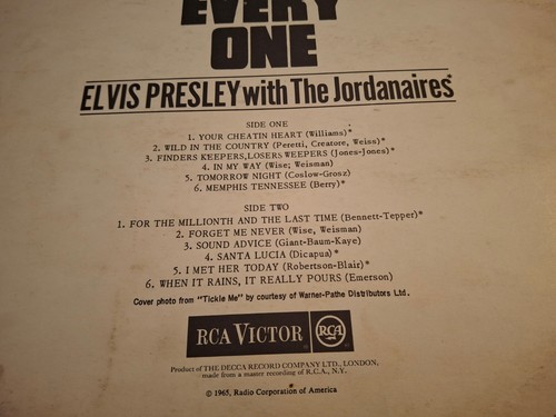 Elvis Presley - Elvis für alle - seltene UK RCA Victor Red Spot LP 1965 - Bild 4 von 13