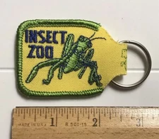 Orkin Insect Zoo Smithsonian Embroidered Grasshopper Souvenir Keychain Key Ring