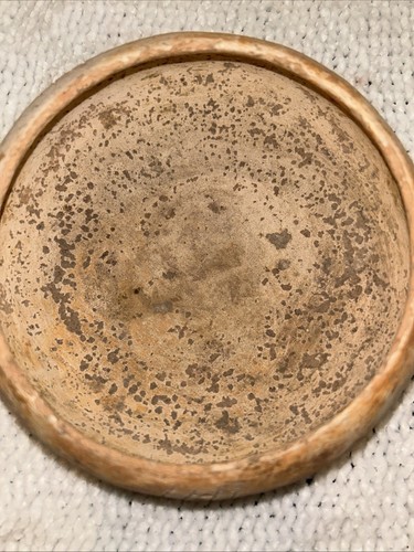 Antiguo cuenco maya hecho a mano de cerámica coleccionable 2x6 - Imagen 2 de 10