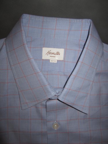 HAMILTON x Richards Greenwich Custom Check Dress Shirt French Cuff Men’s Large - Picture 8 of 12