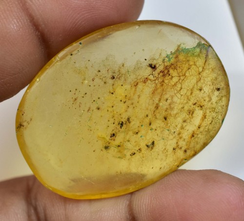 100% Natural Tanzania Yellow Amber 27.75 CT Untreated Certified Gemstone - Picture 6 of 6