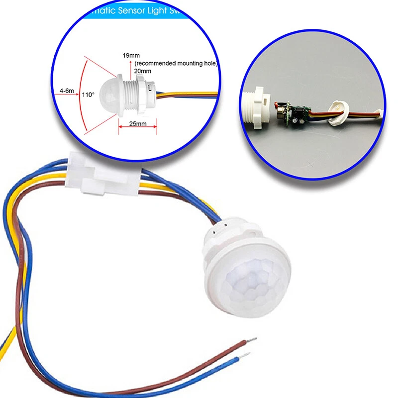 110V 240V LED PIR Infrared Motion Detection Automatic Sensor Light Switch Lamp