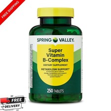 Spring Valley Super B-Complex 250 Tablets   Dietary Supplement, Free Shipping