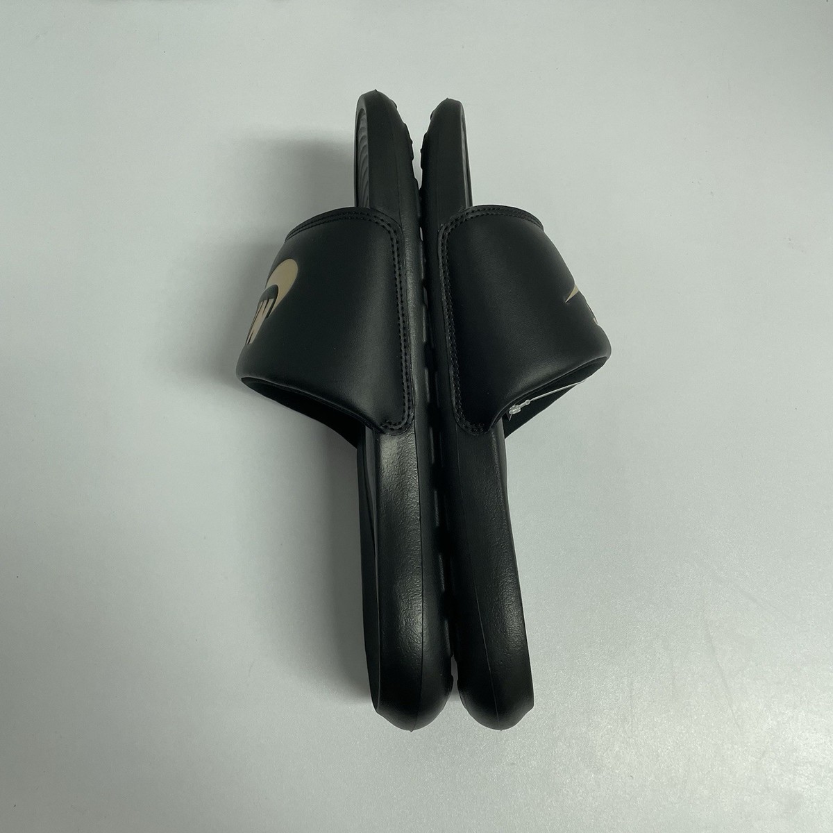 Nike Victori One Slide Black Metallic Gold CN9675 006 Size 
