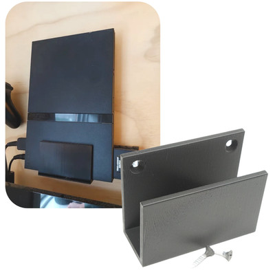 PlayStation 2 Slim Wall Bracket & Mounting Hardware Included Black PS2 Slim Only