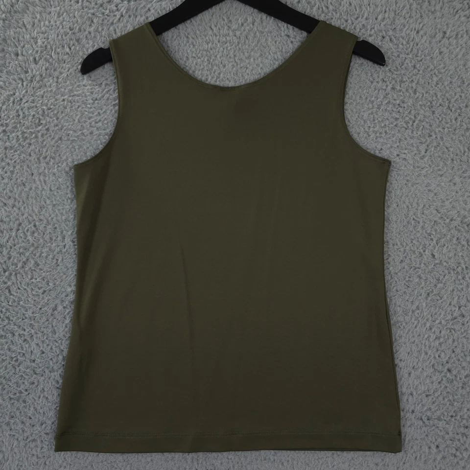 Топ безрукавка женский Chicos 1 США средний 8 зеленый нейлон эластичный Microfeel вневременная вязка - Изображение 2 из 4