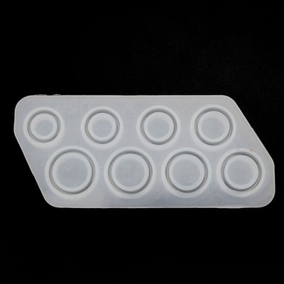 8 Pcs/set Silicone Ring Molds Round Necklace Pendant for DIY Ring Making