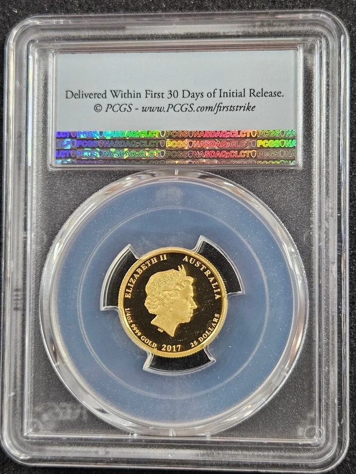 🌟 2017-P Australia $25 1/4 oz .9999 Gold Beersheba Coin PCGS PR69 DCAM ANZAC - Image 2 of 2