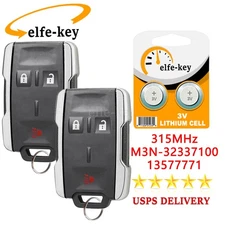 2 3B Remote Key Fob for Chevrolet Silverado GMC Sierra 1500 2500 3500 2014-2019
