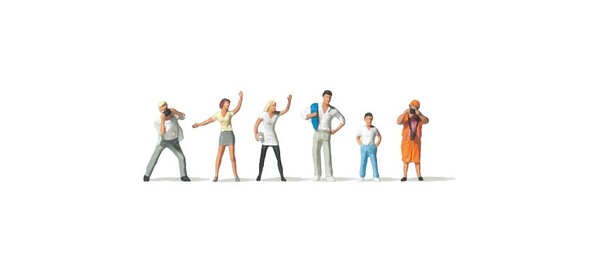 Preiser 79085 N-Spur Zuschauer Figuren-Set (6 Figuren)-image