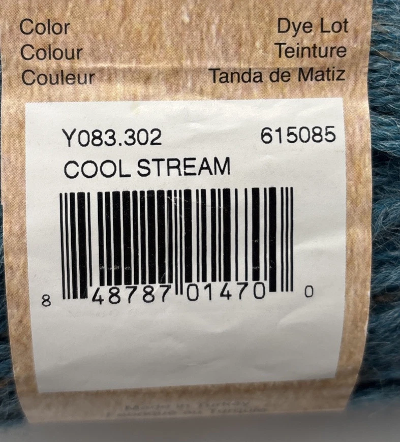 Hilo de tweed de alpaca natural Mary Maxim "Cool Stream" 1 madeja #1998 Foto 3 de 4