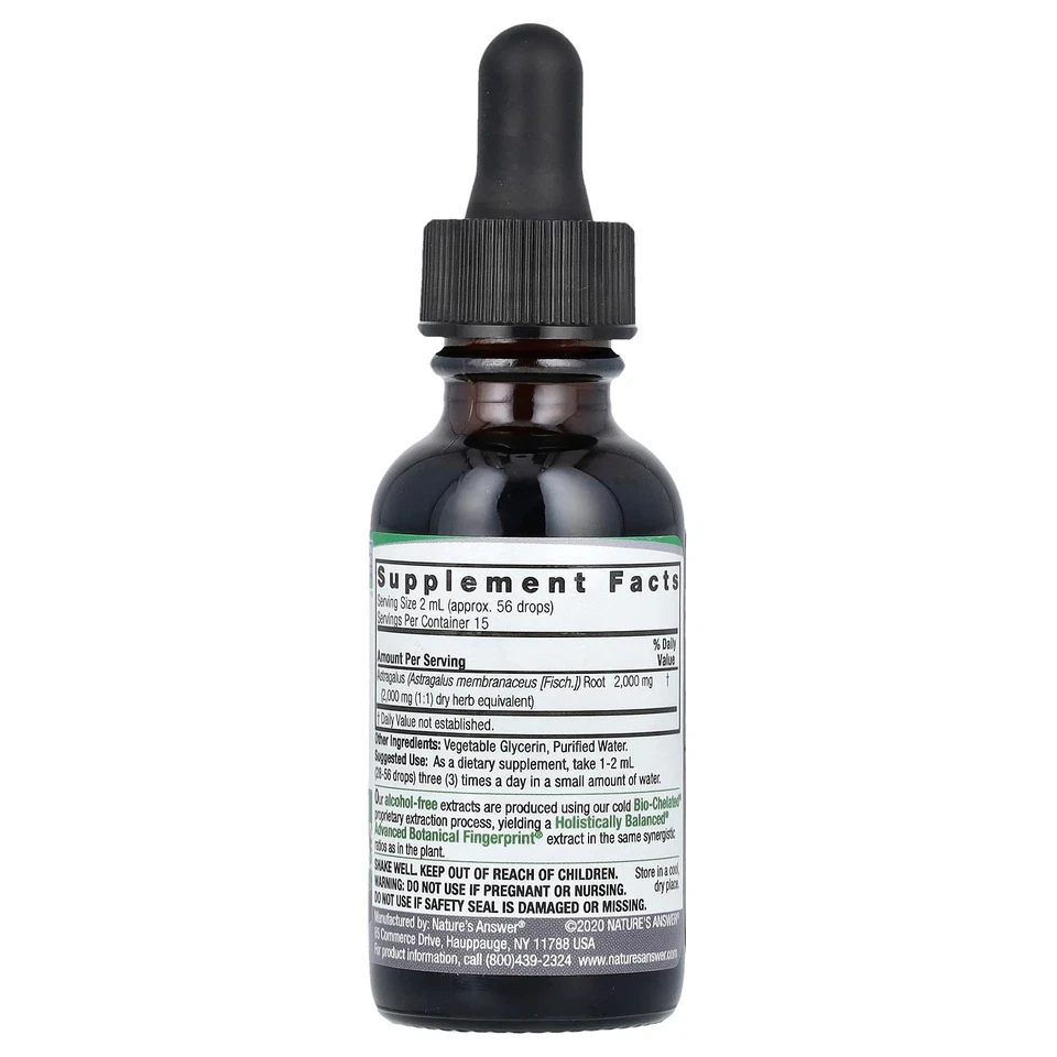Nature s Answer Astragalus Alcohol-Free 2 000 mg 1 fl oz 30 ml Alcohol-Free, - Image 2 of 2