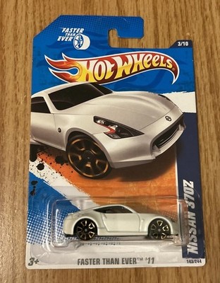 2011 Hot Wheels Faster Than Ever Nissan 370Z White FTE2 Wheels
