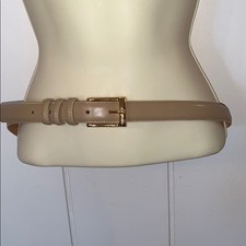 Vtg Amanda Smith tan leather belt