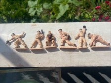 Vintage Ajax Baseball Player Figures Hard Plastic 1960s Lot of 6 cake toppers