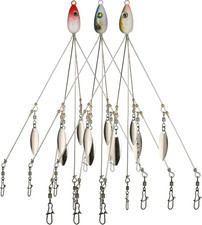 5 Arms Alabama Rigs for Bass Fishing, Swimbait Lure Kit Umbrella Rigs with 4 Wil
