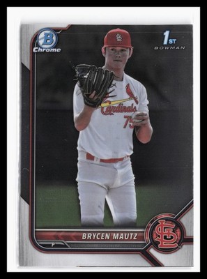 2022 Bowman Draft Chrome #BDC-124 Brycen Mautz St. Louis Cardinals 16 RC 1st