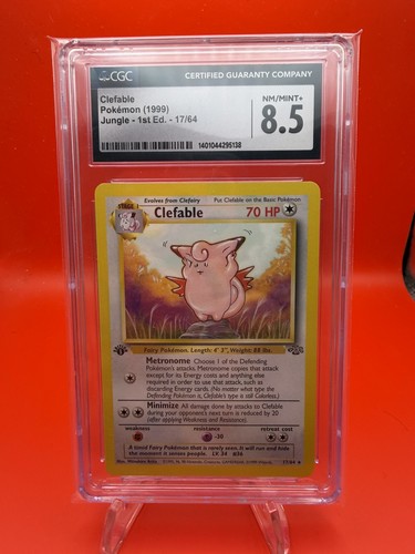 Clefable (1st Edition) graded CGC 8.5 for sale on eBay