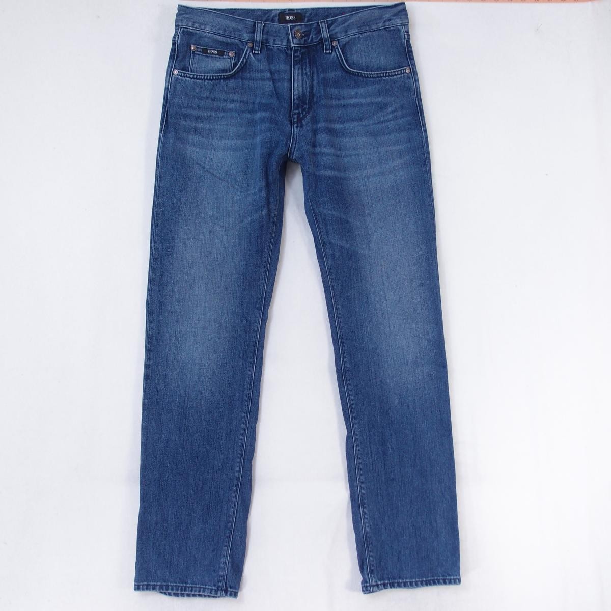 Mens HUGO BOSS WYOMING Straight Blue Jeans W32 L34 thumbnail 7