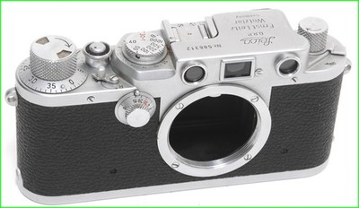 Vintage Leica IIIF 35mm camera body Screw Mount M39 NEEDS SERVICE