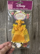 Disney+EK Success Belle Princess Scrapbook Dimensional Sticker Fabric Dress New