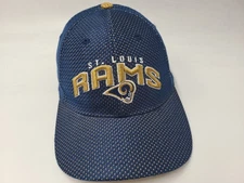 Vintage St Louis Rams Drew Pearson Marketing Adjustable Hat Cap NFL Blue Gold