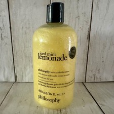 NEW Philosophy Iced Mint Lemonade 3-in-1 Shampoo Shower Gel Bubble Bath 16 fl oz