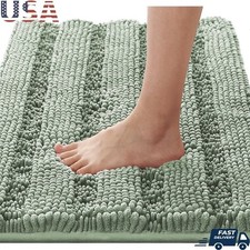 Ultra Thick Non Skid Chenille Bath Rugs Extra Absorbent Plush Soft Mats New
