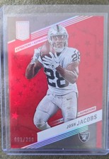 2023 Panini Donruss Elite - Josh Jacobs #58 Status Sparkle 001 /299 BOOKEND