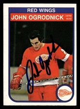 1982-83 O-Pee-Chee John Ogrodnick #92 Autographed Signed Auto Detroit Red Wings