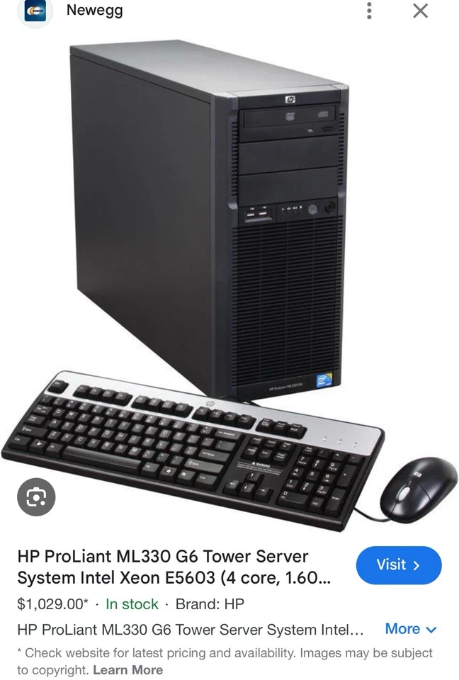 HP ProLiant ML330 G6 5U Tower Server 637079-001 Brand New Opened For Inspection - Image 2 of 4