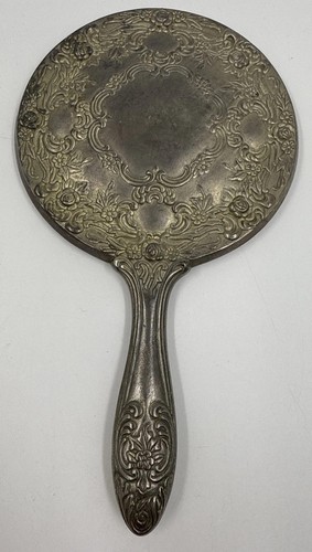 Vintage Vanity Mirror Brush Comb Grooming Set Sterling Silver Plated - Picture 2 of 7
