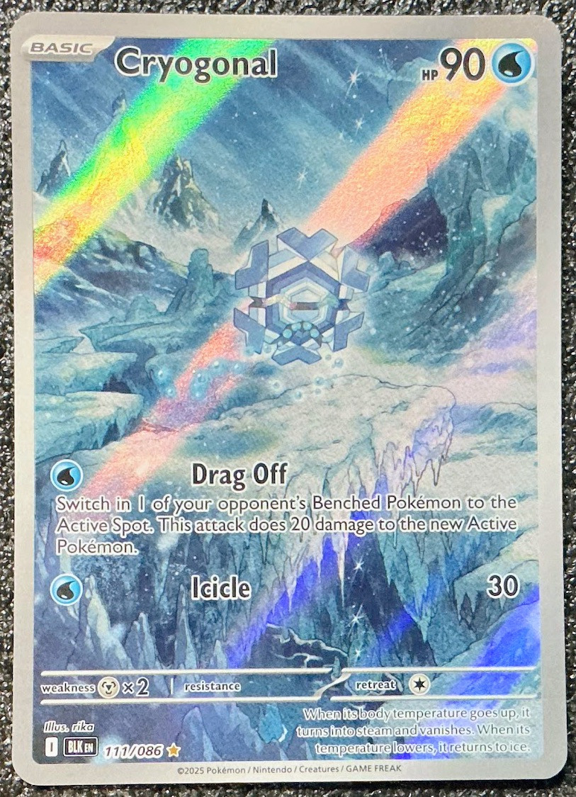 Cryogonal - 111/086 Holo - SV: Black Bolt (BLK)